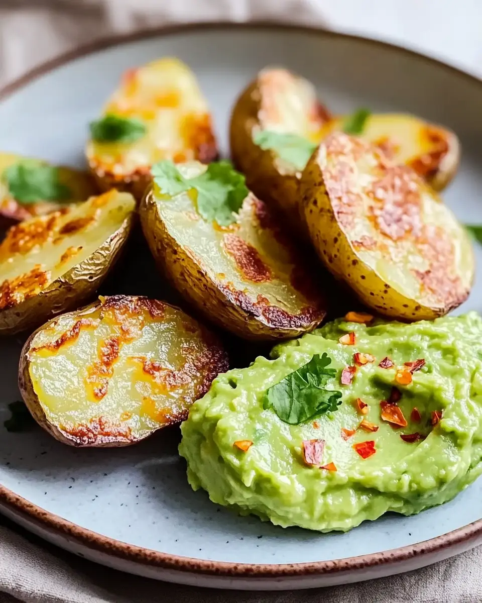 Gebackene Kartoffeln mit Avocado Dip