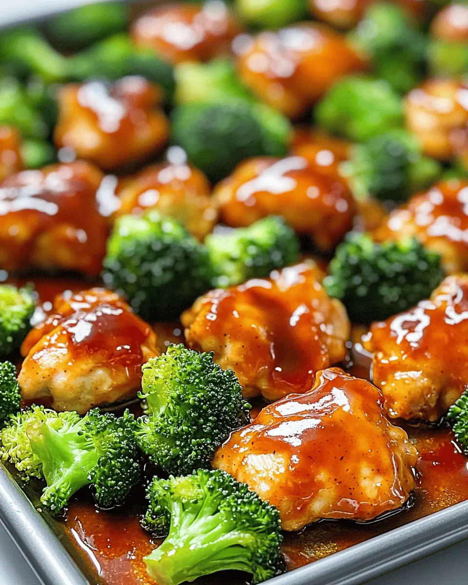 Sheet Pan Honey Buffalo Chicken, Brokkoli Rezept, 35 Minuten Gericht First Image First Image