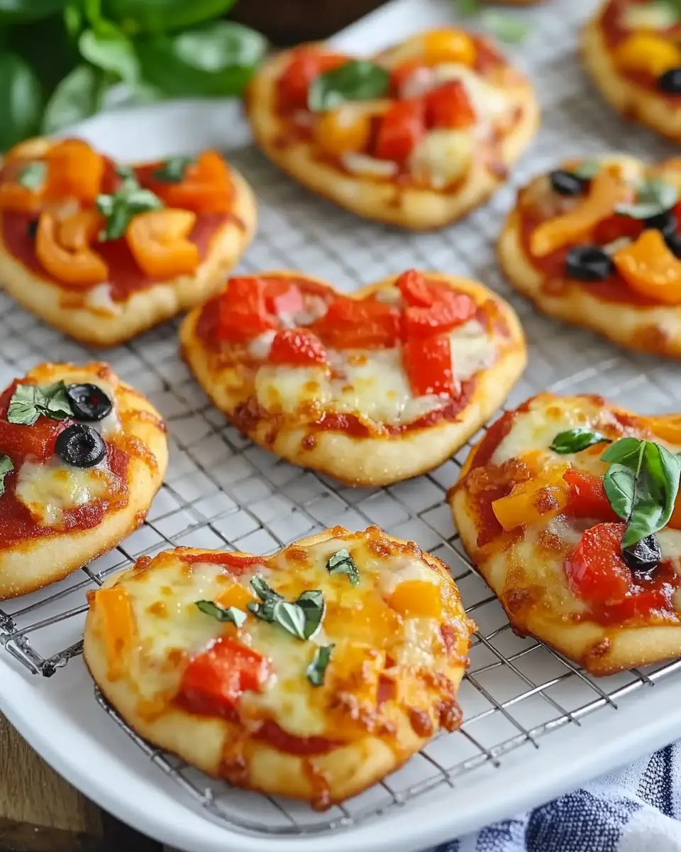 Pizzaherzen: Liebevoll gebackene Mini-Pizzen zum Verlieben