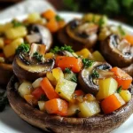 Gebackene Champignons mit Gemüse: Einfacher Eiweiß-Genuss First Image First Image