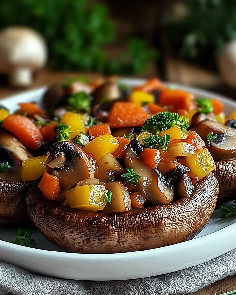 Gebackene Champignons mit Gemüse: Einfacher Eiweiß-Genuss, Schnell und Lecker 7