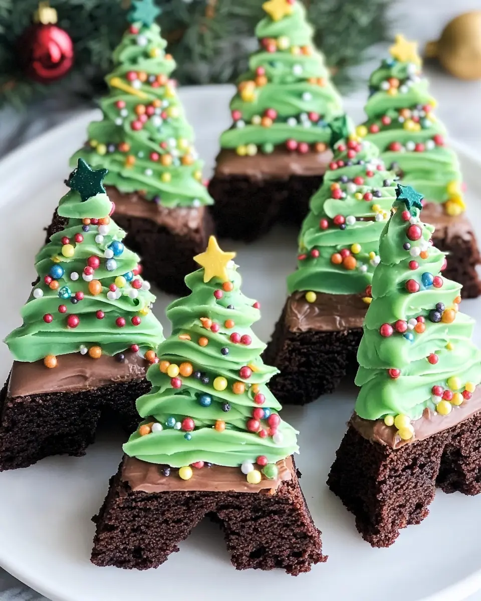 Weihnachts-Brownie-Bäume