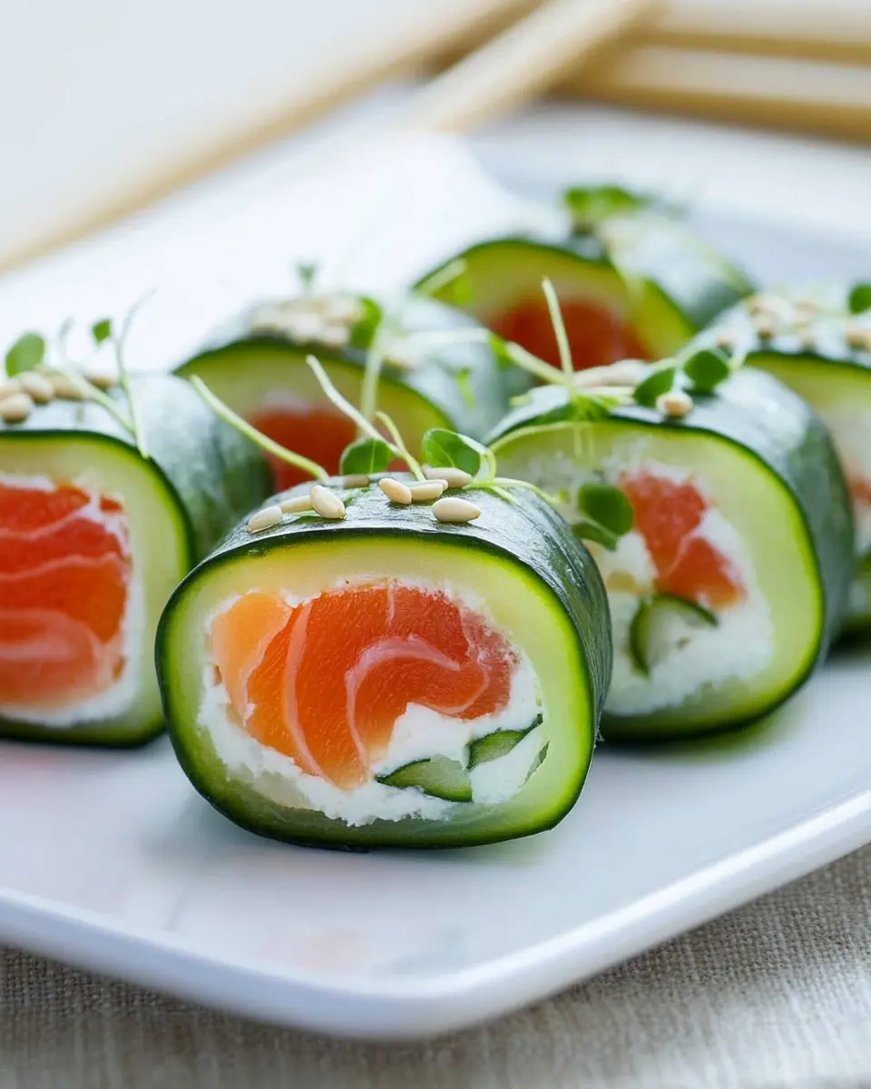 Gurken Sushi mit Lachs: Easy & Irresistibly Creamy Delight! 6