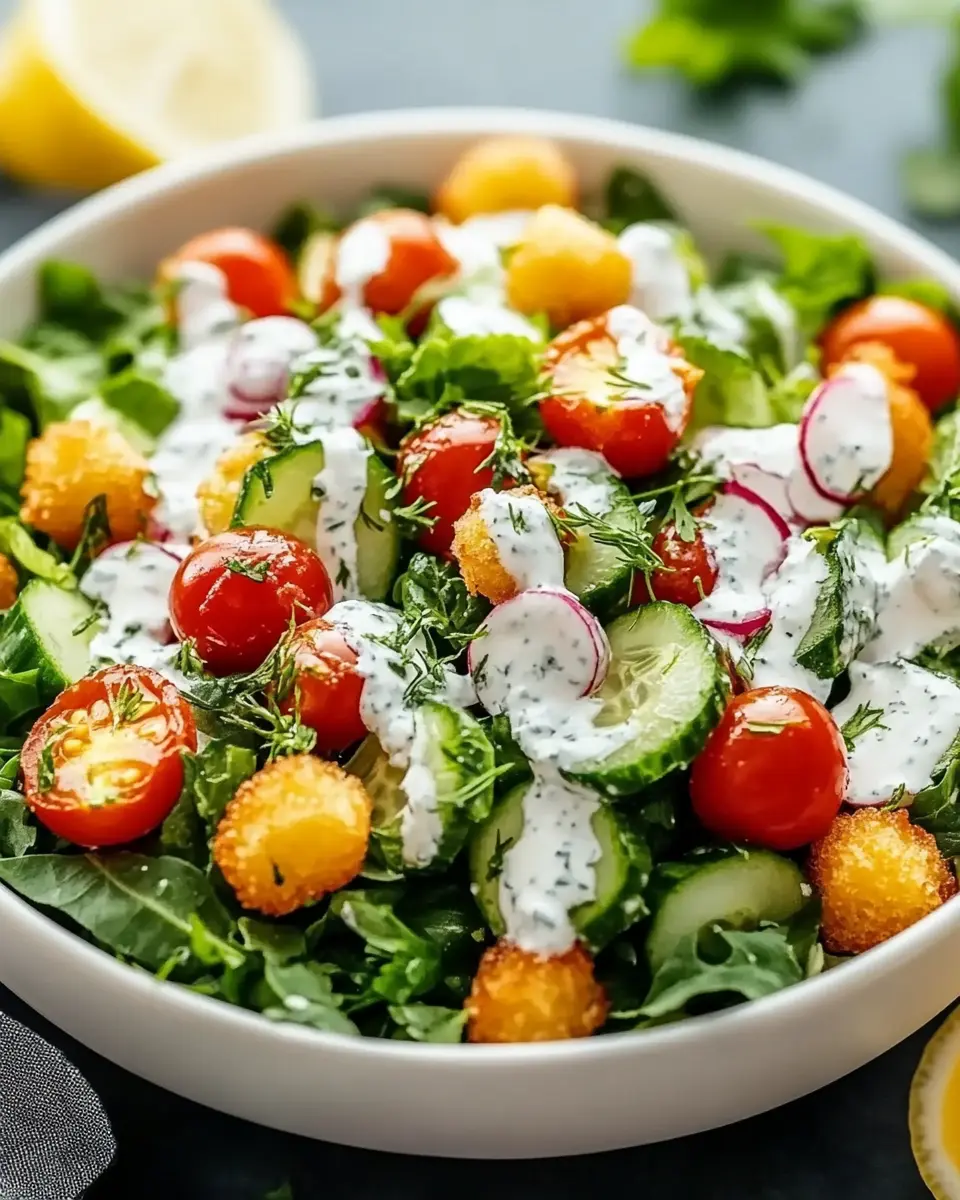 Knusprigen Salat mit Joghurt Dressing: Best Ever Crunchy Delight 5 gsorihancevs4df2aveb