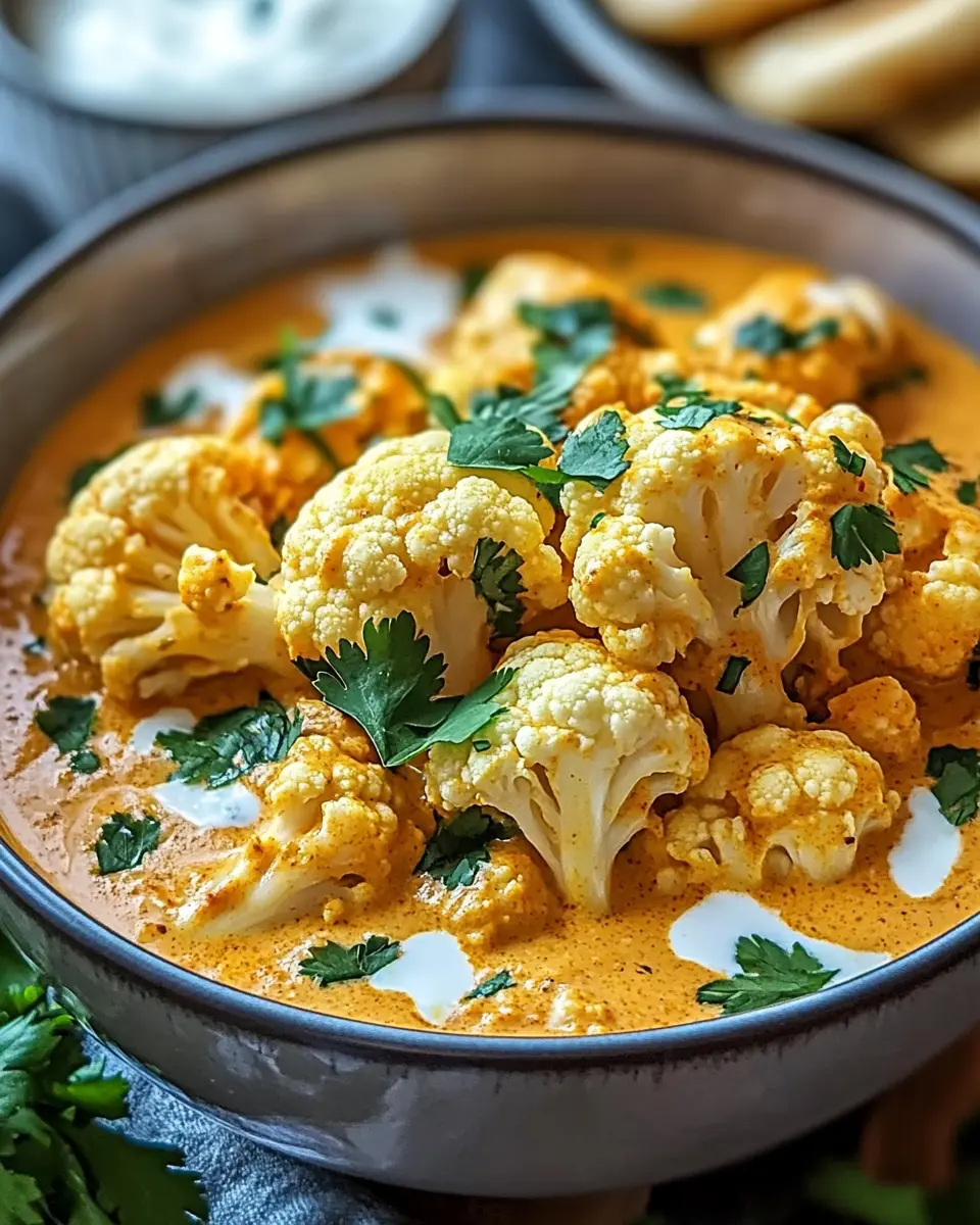 Cremiges im Ofen gebackenes Blumenkohlcurry genießen