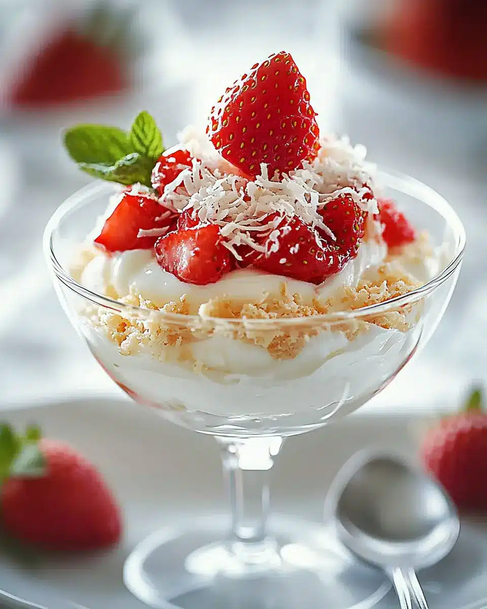 Cremige Raffaello-Creme: Indulgent Bliss with Strawberries & Coconut 5