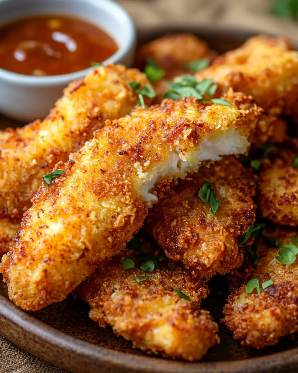 Keto-Hähnchenstreifen mit Schweineschwartenkruste – Knusprig und kohlenhydratfrei!