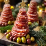 Festliche Salami-Weihnachtsbäume First Image First Image