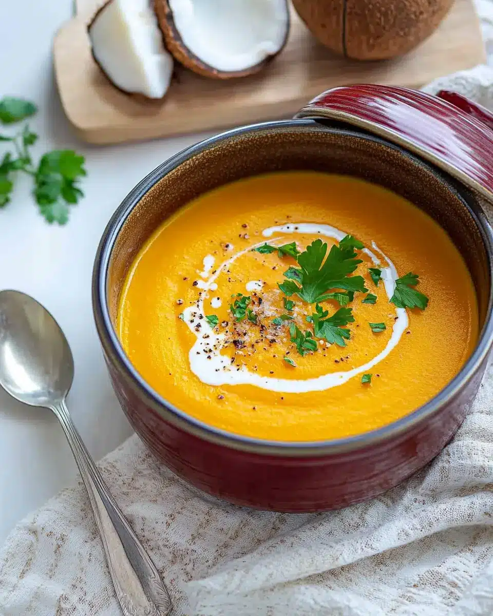 Cremige Kürbissuppe mit Hokkaido