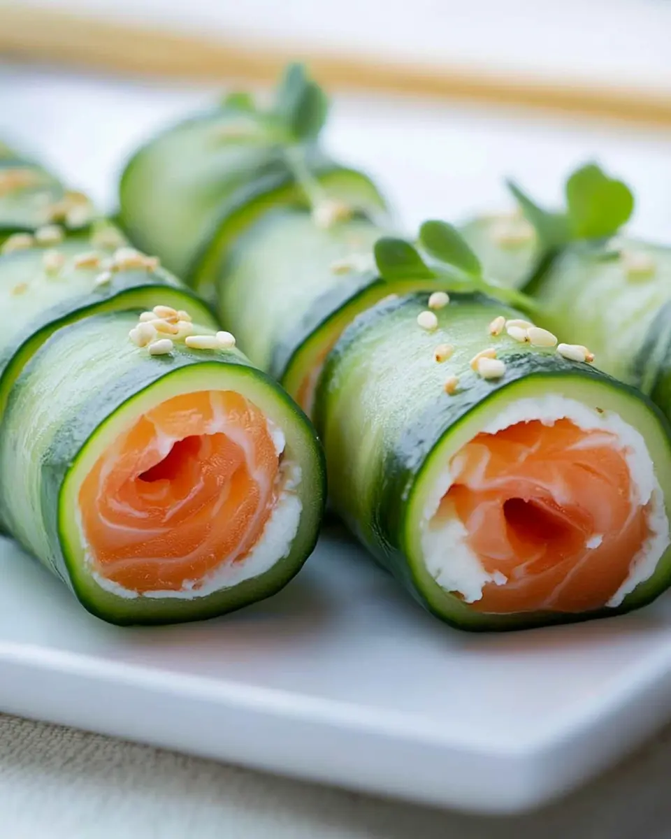 Gurken Sushi mit Lachs: Easy & Irresistibly Creamy Delight! 5