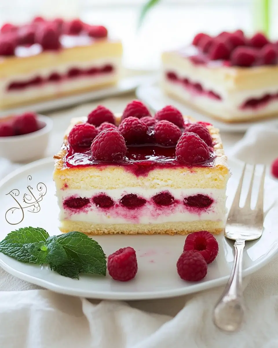Butterkekskuchen mit Himbeeren – 1 genialer Sommerhit