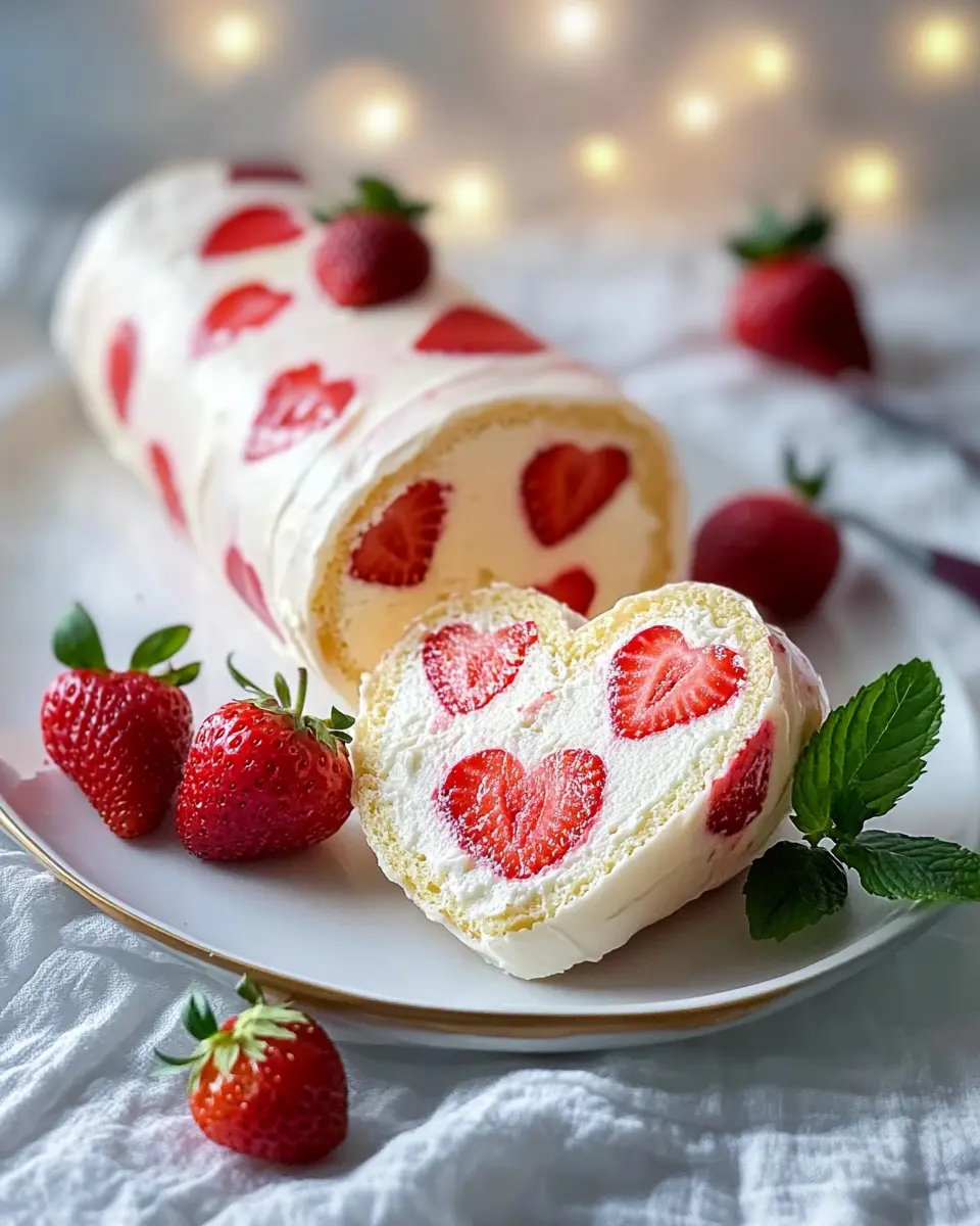 Verführerische Erdbeer Herz Roulade: Das perfekte Dessert mit Wow-Effekt