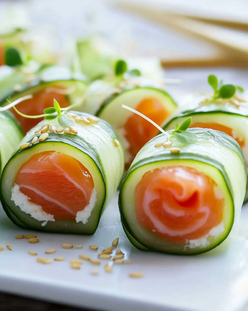 Gurken Sushi mit Lachs: Easy & Irresistibly Creamy Delight! 7