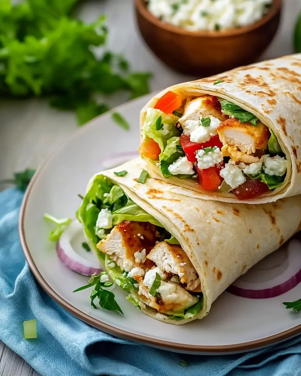 Hähnchen Wraps mit Salat und Feta – Der gesunde Genuss für jeden Tag
