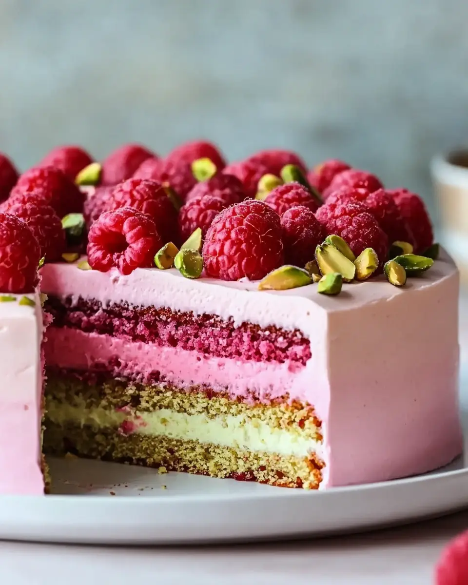 Himbeer Pistazien Torte – das perfekte Zusammenspiel aus Frucht und Nuss First Image First Image