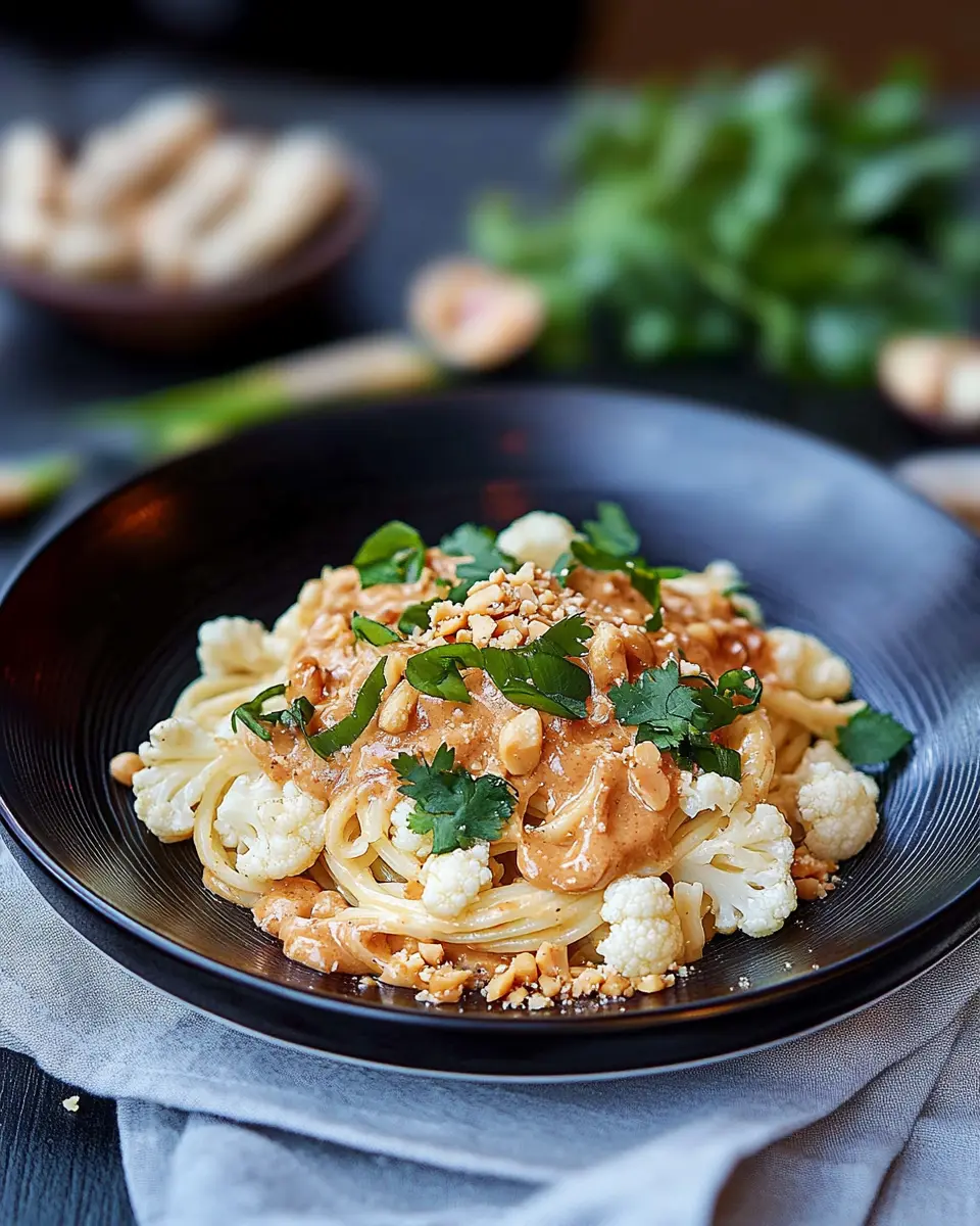 Blumenkohl Pasta in pikanter Erdnussbuttersoße: A Bold Delight! 5 sdmluefupu3fsctc4zop