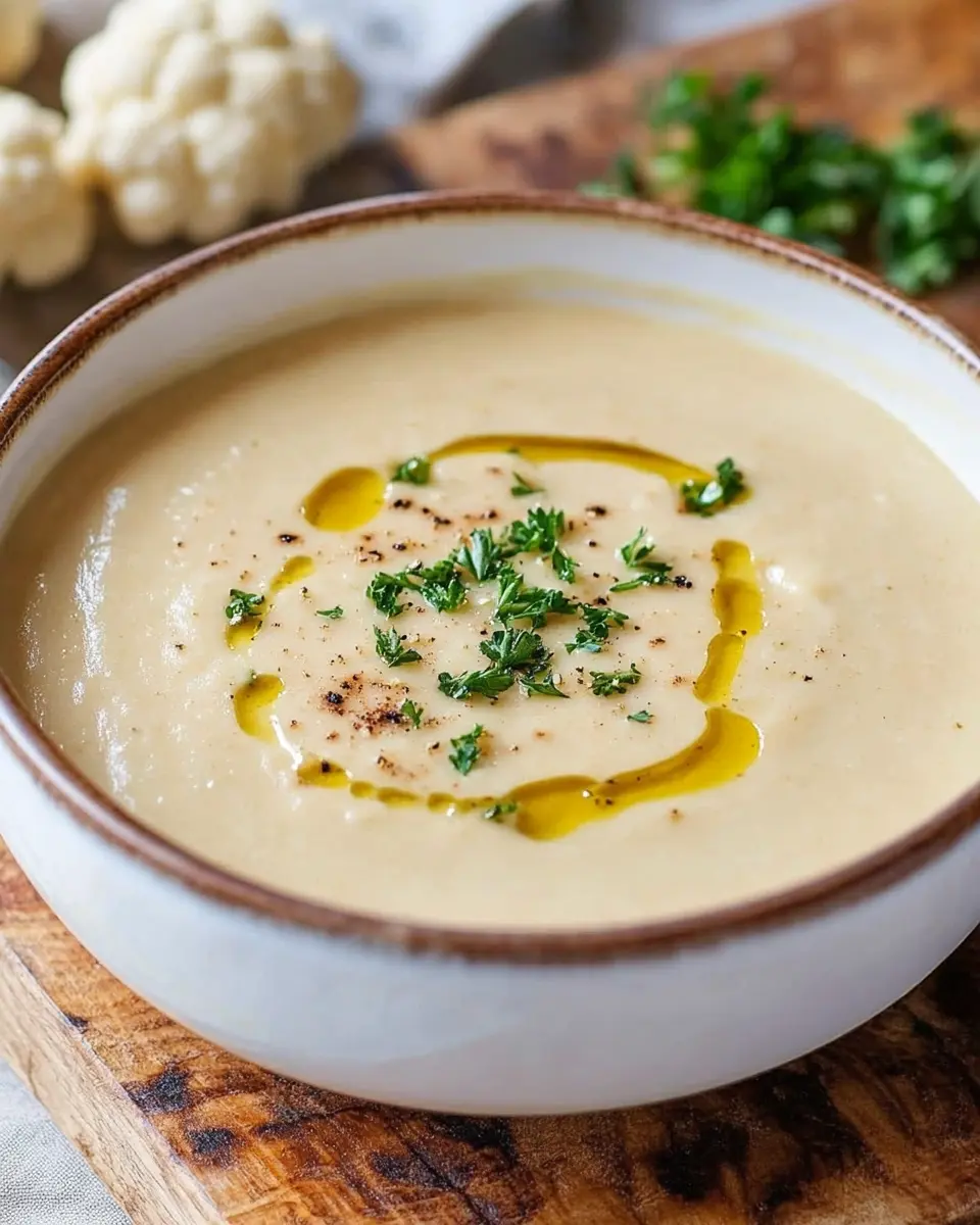 Cremige Blumenkohlsuppe (vegan)