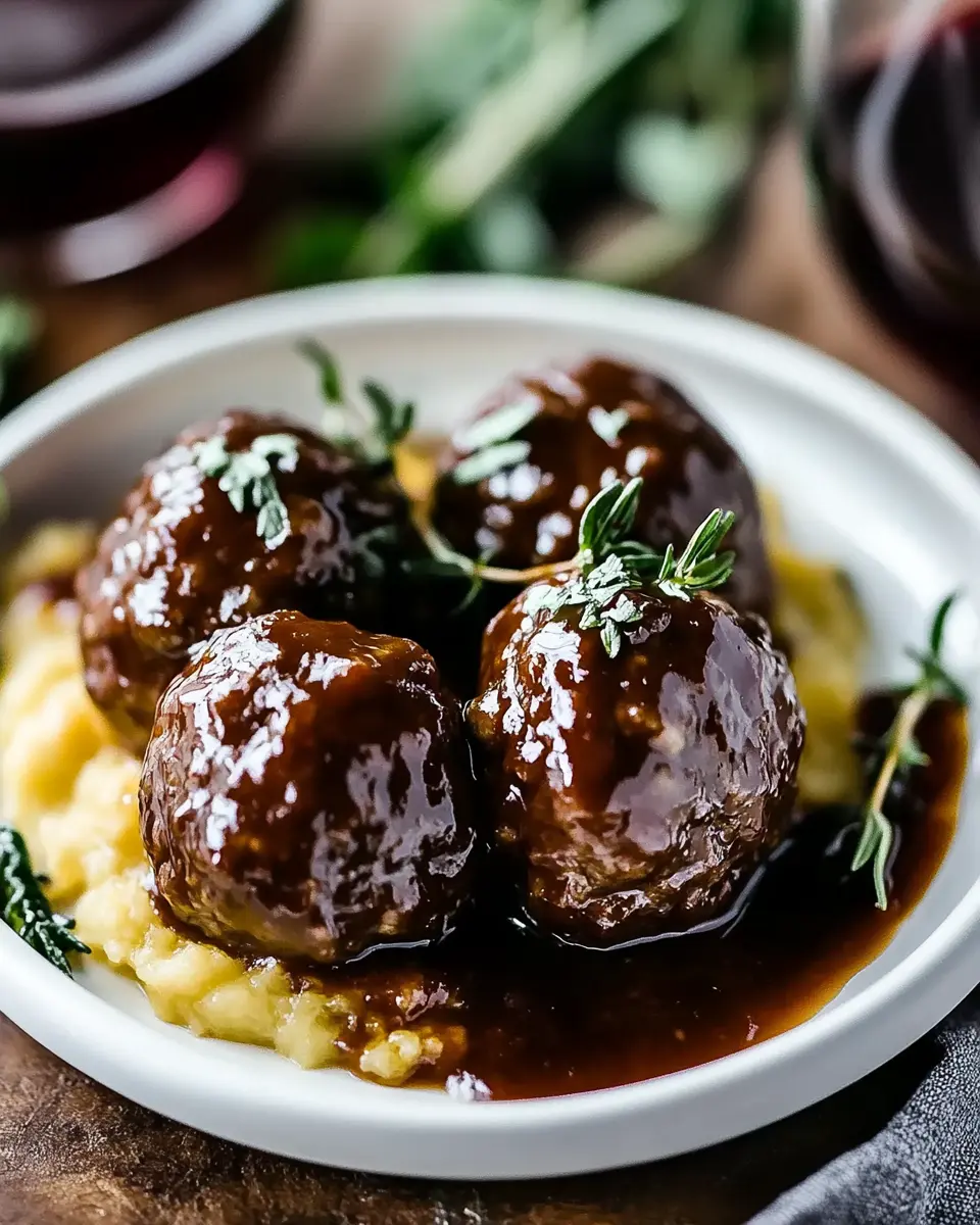 Rotwein geschmorte Fleischbällchen: Juicy Comfort Food Delight 5 tl97n7pgoyhvg15zdavy