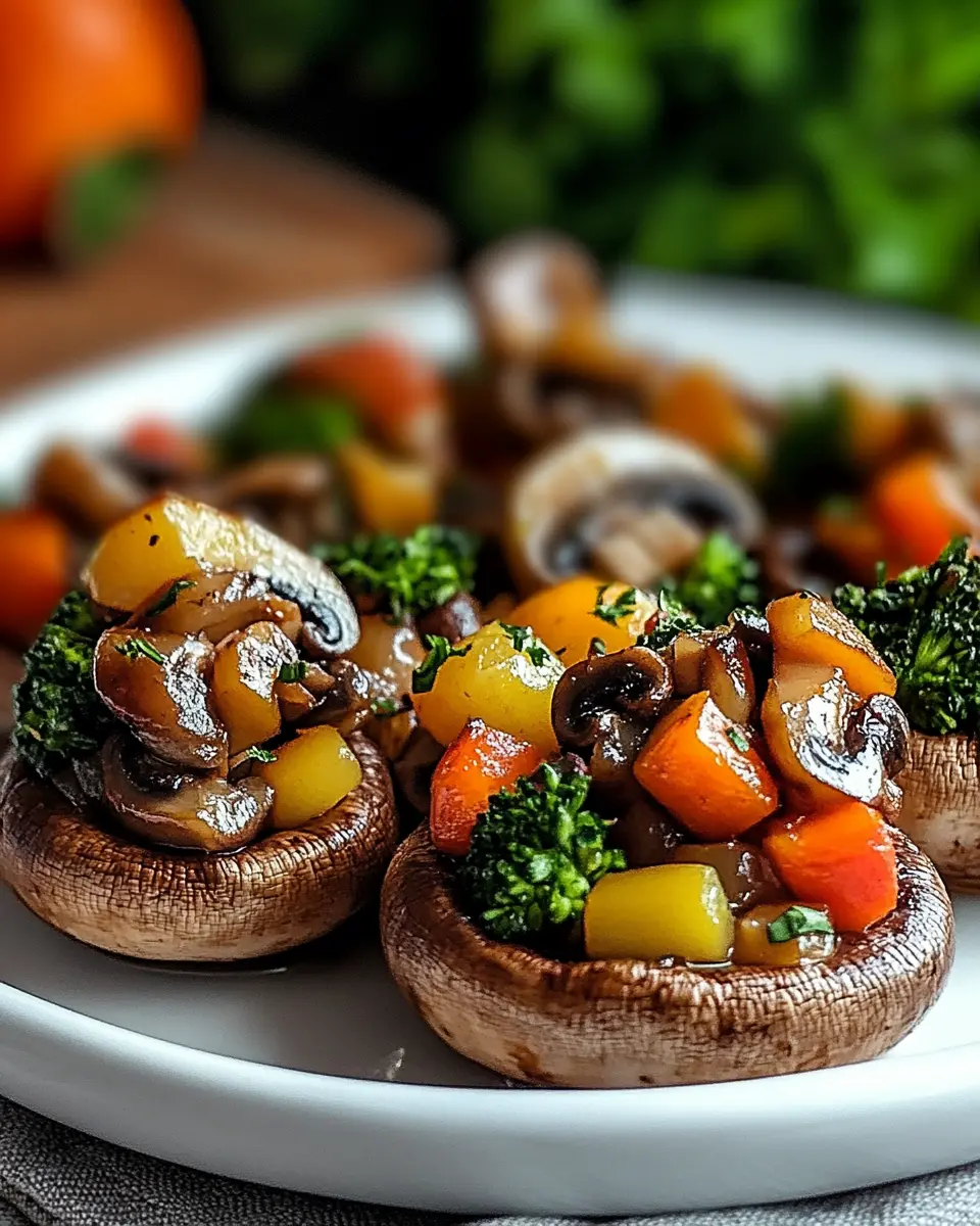 Gebackene Champignons mit Gemüse: Einfacher Eiweiß-Genuss, Schnell und Lecker 5