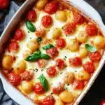 Gnocchi Auflauf mit Tomaten und Mozzarella – cremig, einfach, unwiderstehlich First Image First Image