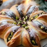 Schoko Pistazien Weihnachtsstern Brot – Ein Festtagsgenuss mit Schokoladenfüllung First Image First Image