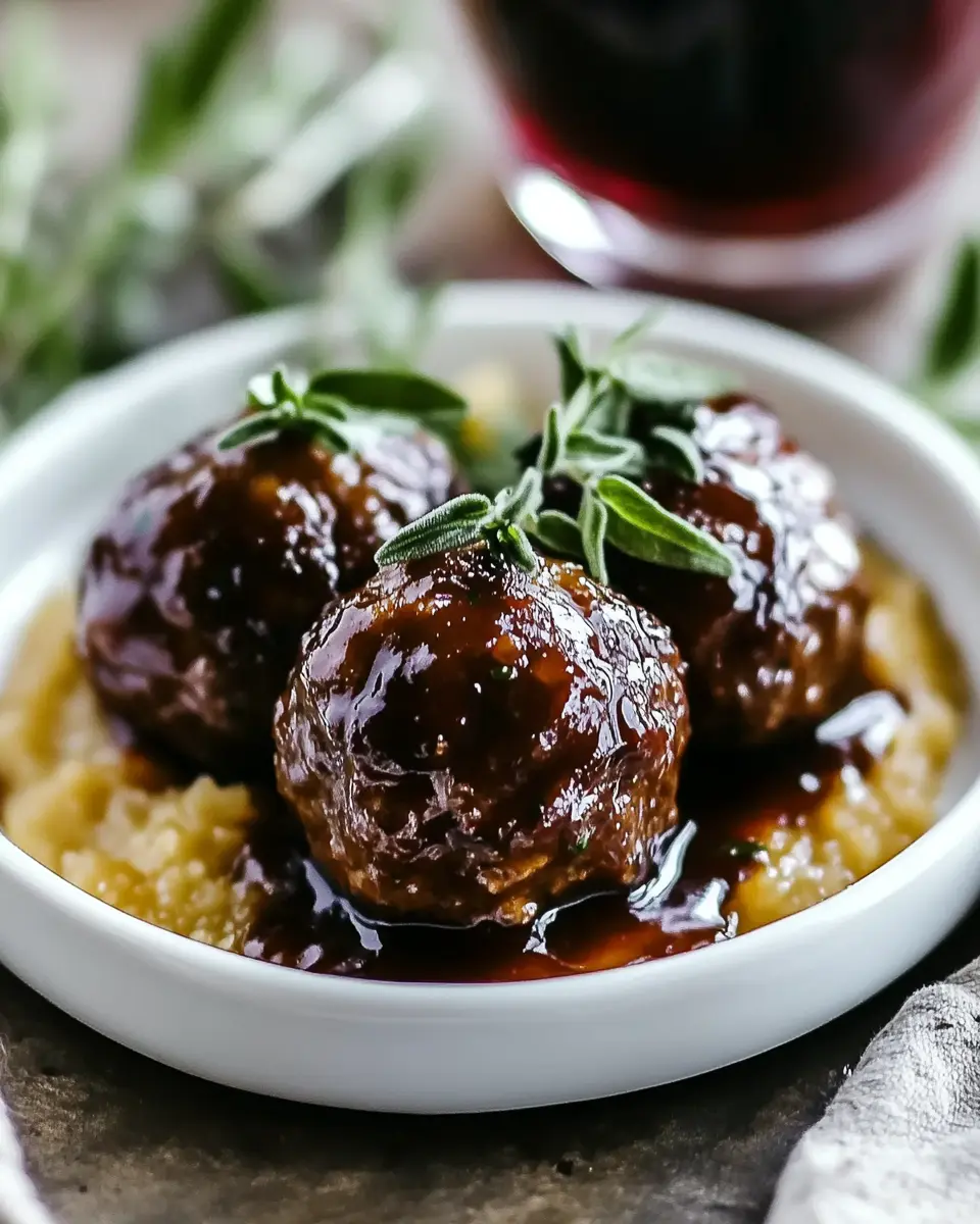Rotwein geschmorte Fleischbällchen: Juicy Comfort Food Delight 6