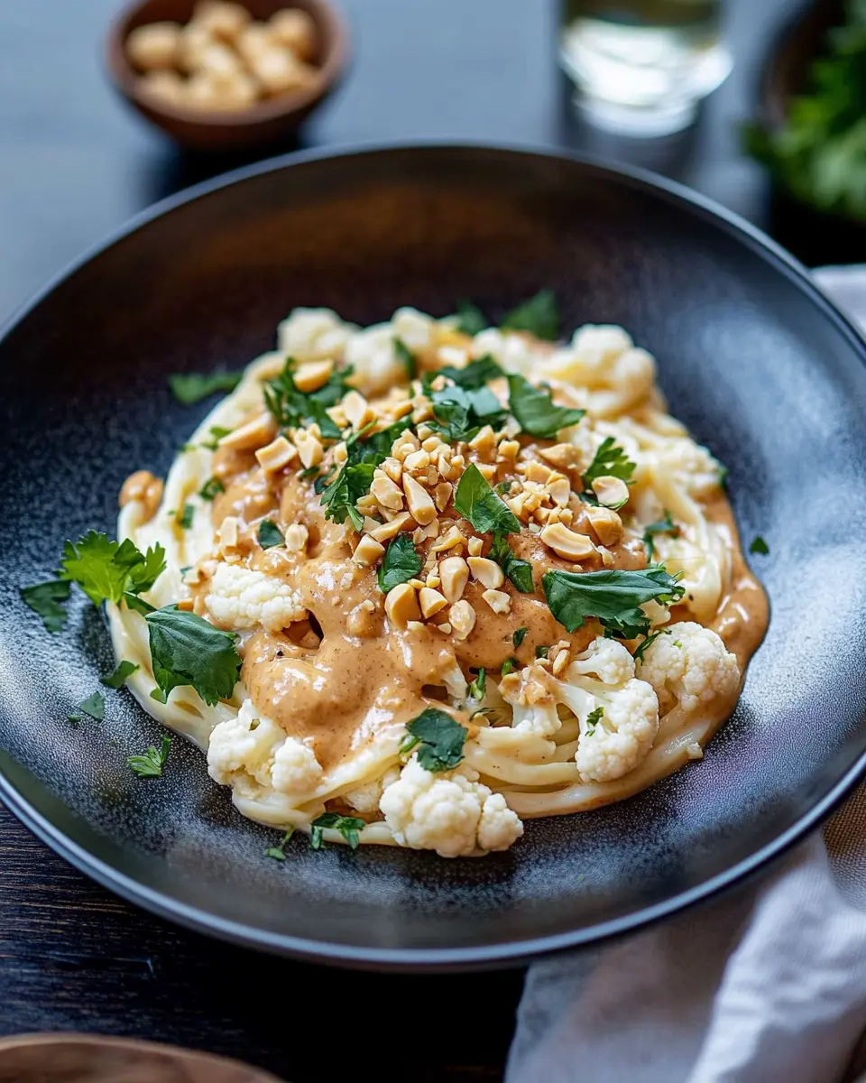 Blumenkohl Pasta in pikanter Erdnussbuttersoße: A Bold Delight! 6