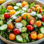 Knusprigen Salat mit Joghurt Dressing First Image First Image