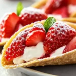 Erdbeer Cheesecake Tacos – Bestes Dessert First Image First Image