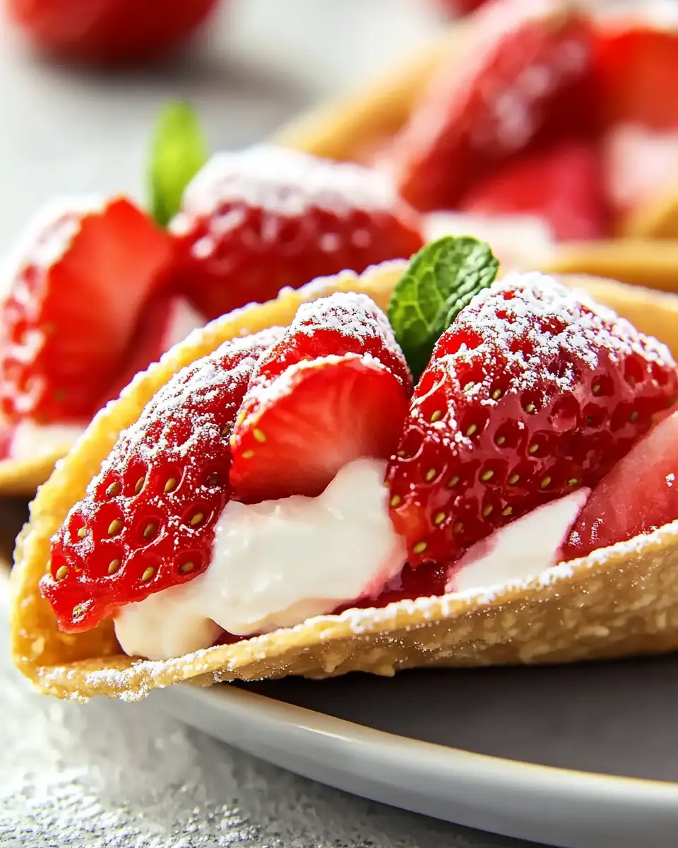 Erdbeer Cheesecake Tacos – Bestes Dessert First Image First Image