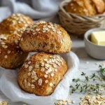Haferflocken Dinkelvollkorn Brötchen: Knusprig, gesund und einfach zubereitet First Image First Image