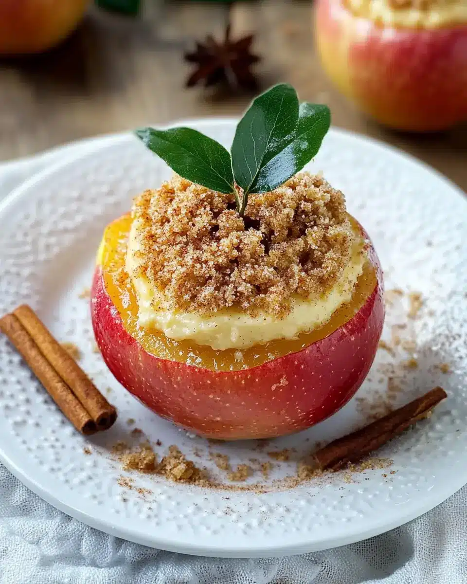 Bratapfel mit Cheesecake Füllung & Zimtstreuseln: Pure Bliss! 7