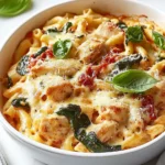 Cremiger Tuscan Chicken Pasta-Auflauf First Image First Image