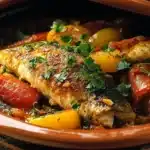 Tajine de poisson – Marokkanischer Fischeintopf voller Aromen First Image First Image