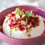 Ricotta mit Granatapfel und Mandeln First Image First Image