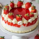 Erdbeer Joghurt Torte – Beste Sommertorte mit 3 Schichten First Image First Image