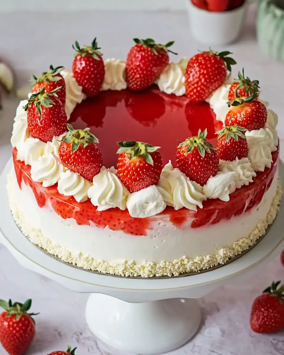 Erdbeer Joghurt Torte – Beste Sommertorte mit 3 Schichten First Image First Image