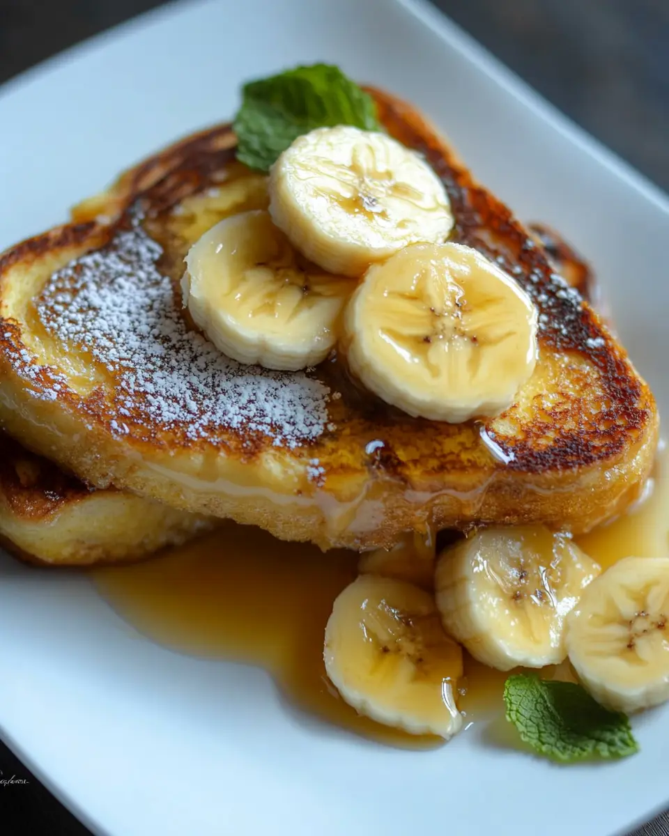 French Toast mit Bananenmus und Honig First Image First Image