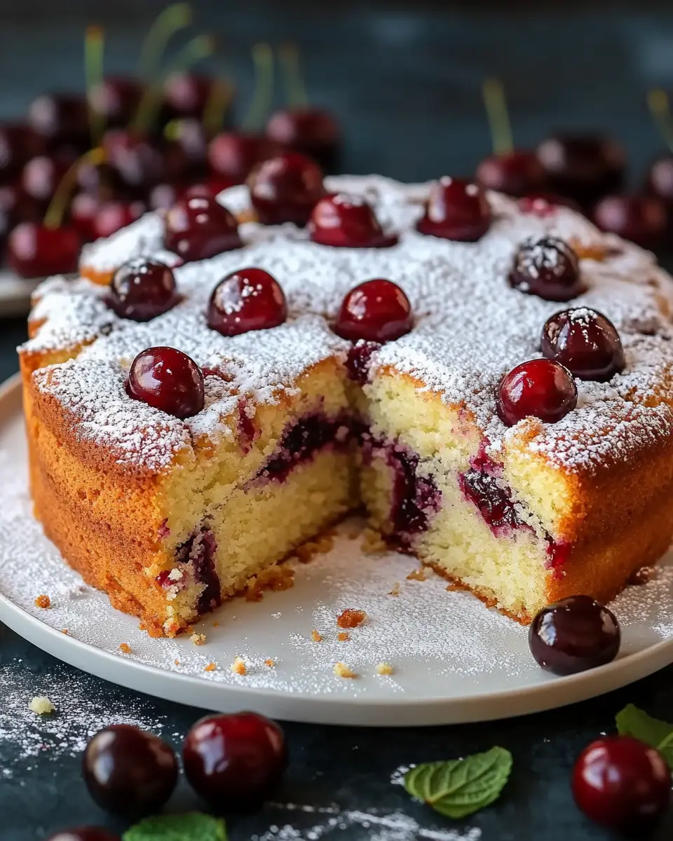 Buttermilch Kirschkuchen: Saftig, Einfach und Schnell Gebacken First Image First Image