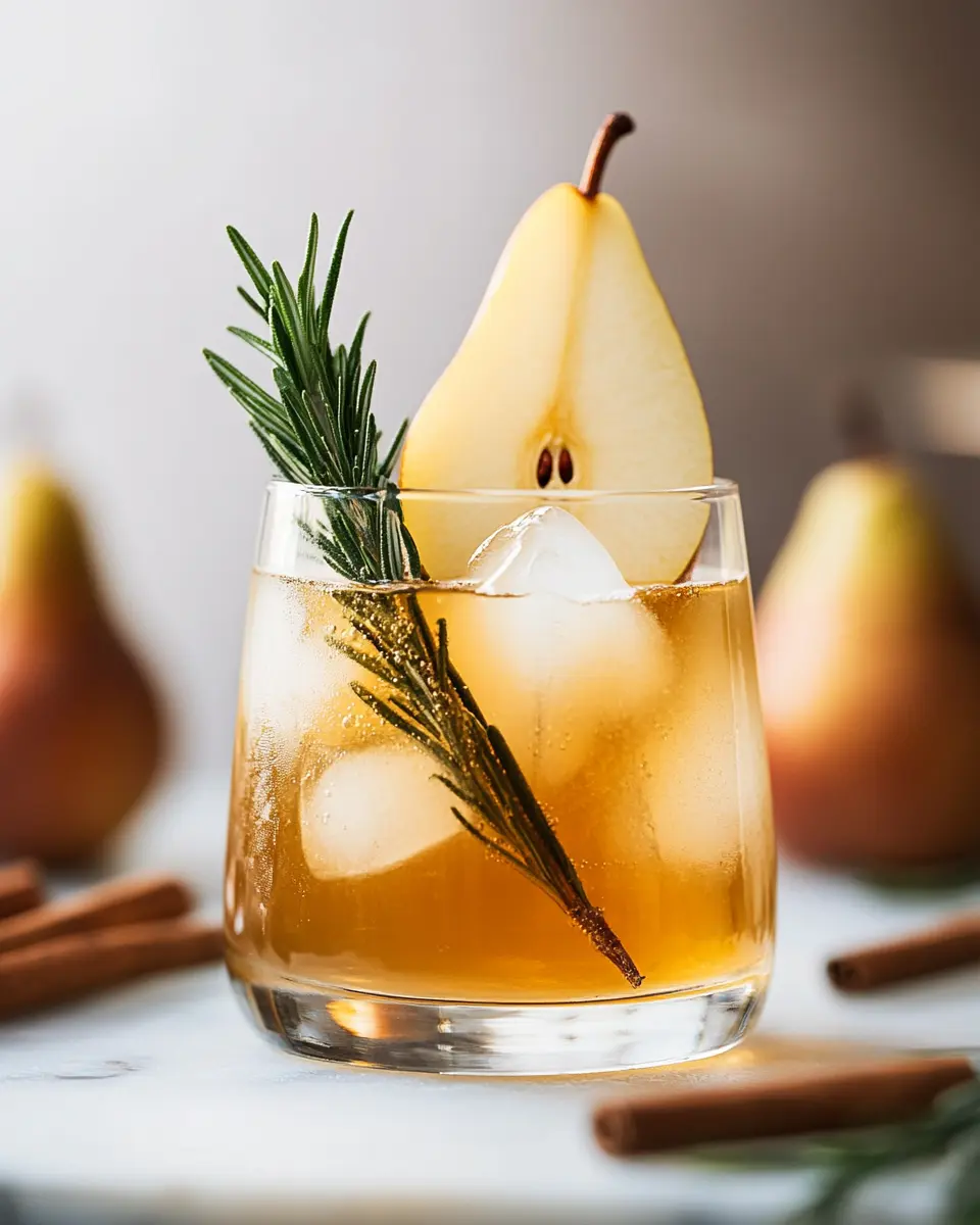 Spiced Pear Vodka Cocktail