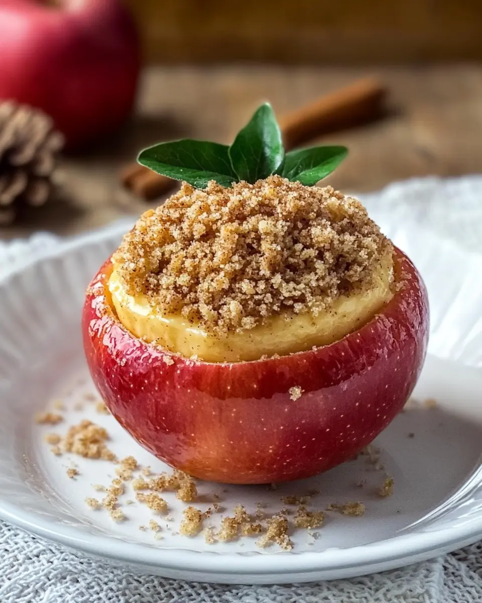 Bratapfel mit Cheesecake Füllung & Zimtstreuseln