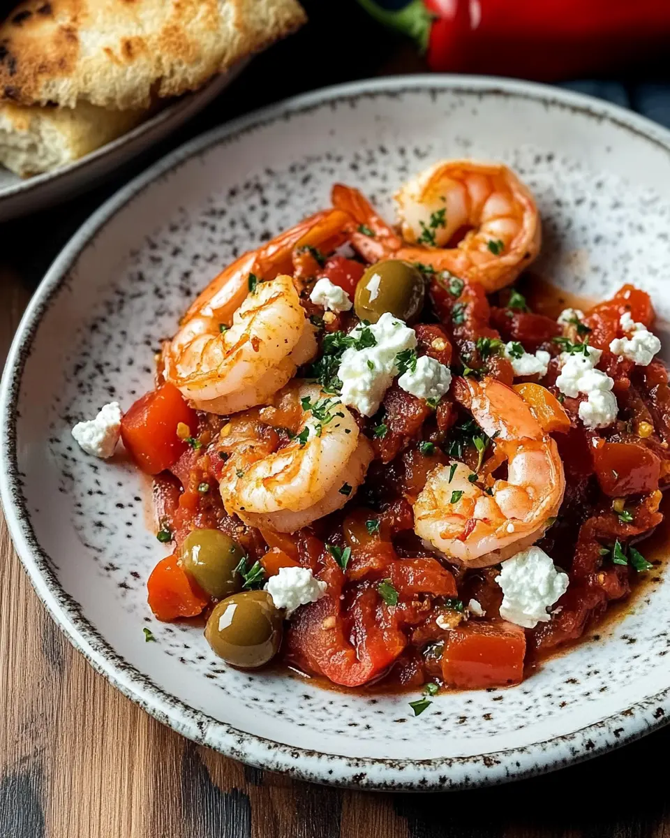 Griechisches Garnelen-Saganaki: Mediterraner Genuss aus der Pfanne First Image First Image