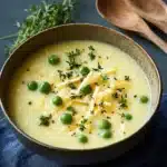 Käsesuppe mit Erbsen First Image First Image