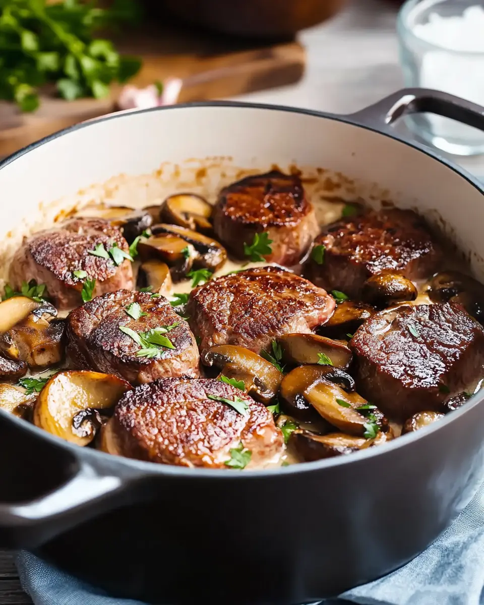 Klassischer Filettopf mit Champignons First Image First Image