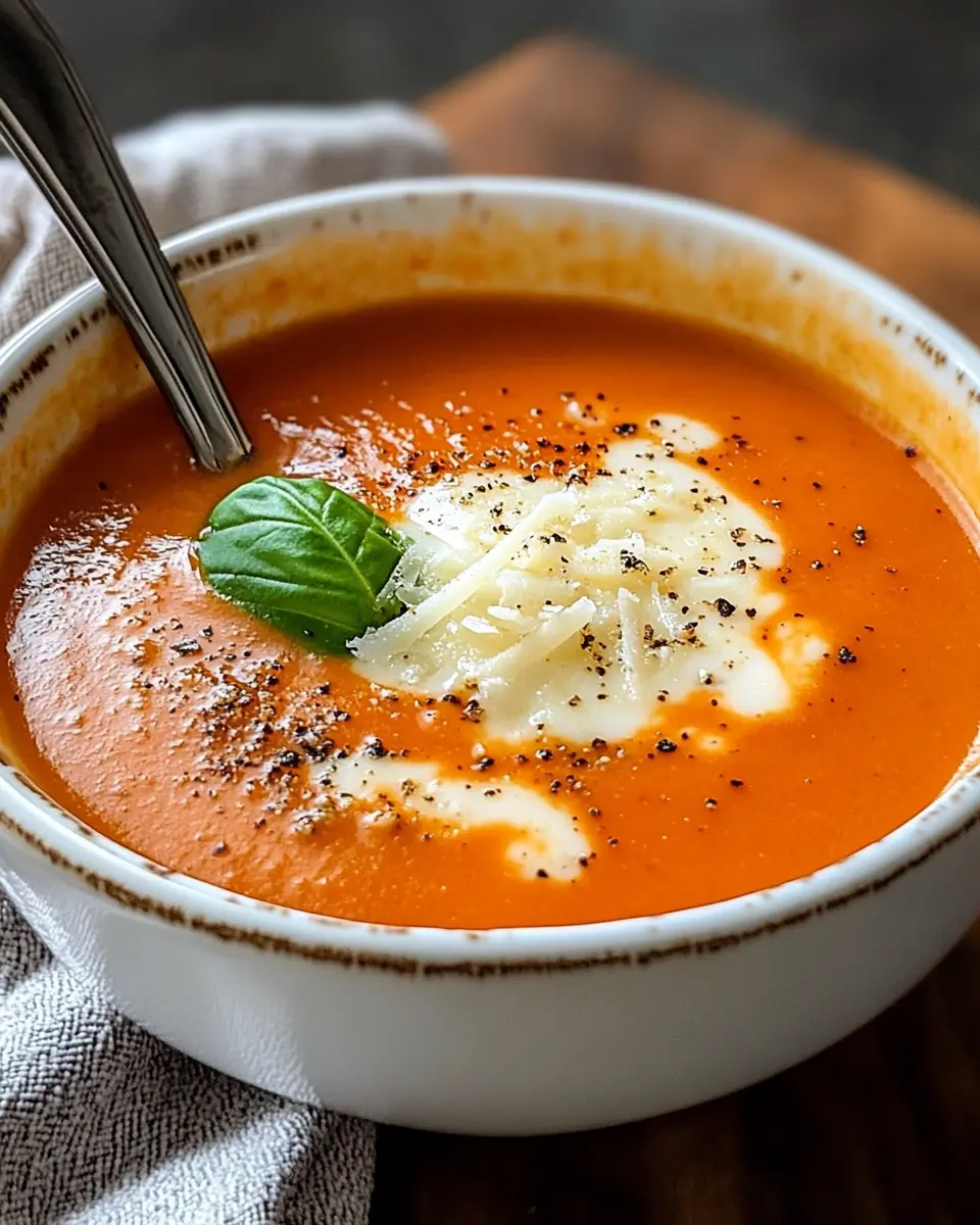 Tomatensuppe mit Parmesan First Image First Image