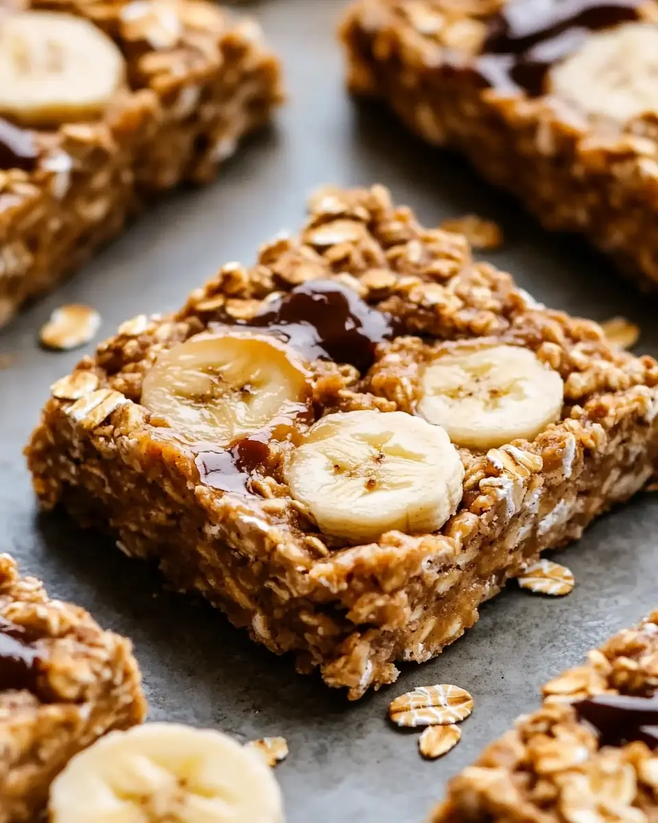 Erdnussbutter Banane Haferflockenriegel – Beste 5-Minuten-Snack First Image First Image