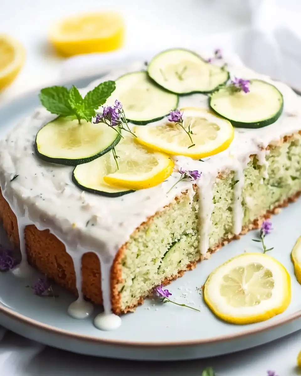 Veganer Zucchini Zitronen Kuchen – Bester Sommerkuchen First Image First Image