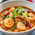 Schnelle Ramen Nudeln mit Garnelen First Image First Image