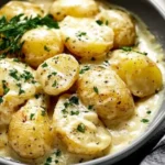 Kartoffeln in Knoblauch Rahmsauce – Bestes Rezept First Image First Image