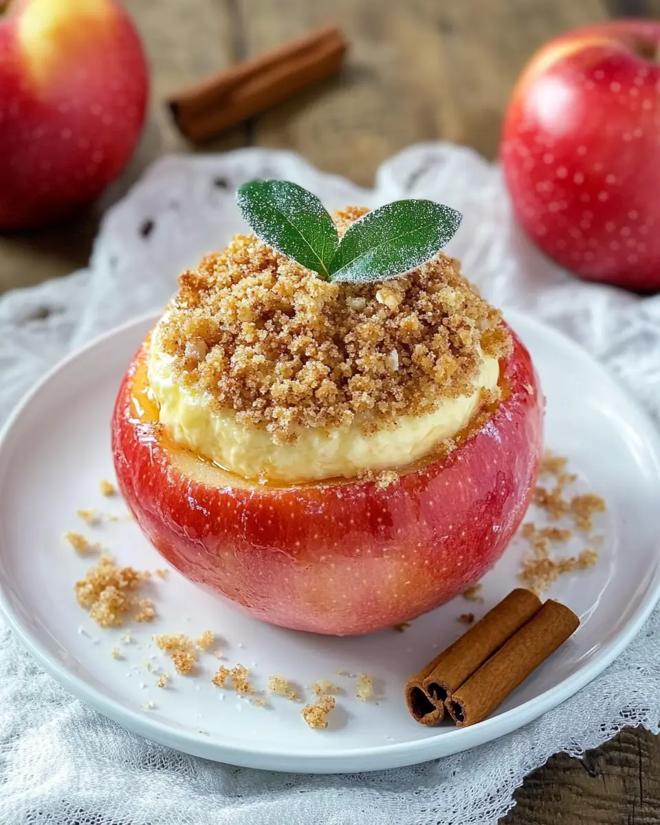 Bratapfel mit Cheesecake Füllung & Zimtstreuseln: Pure Bliss! 5